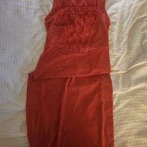 Elegant Red Sleeveless Dress